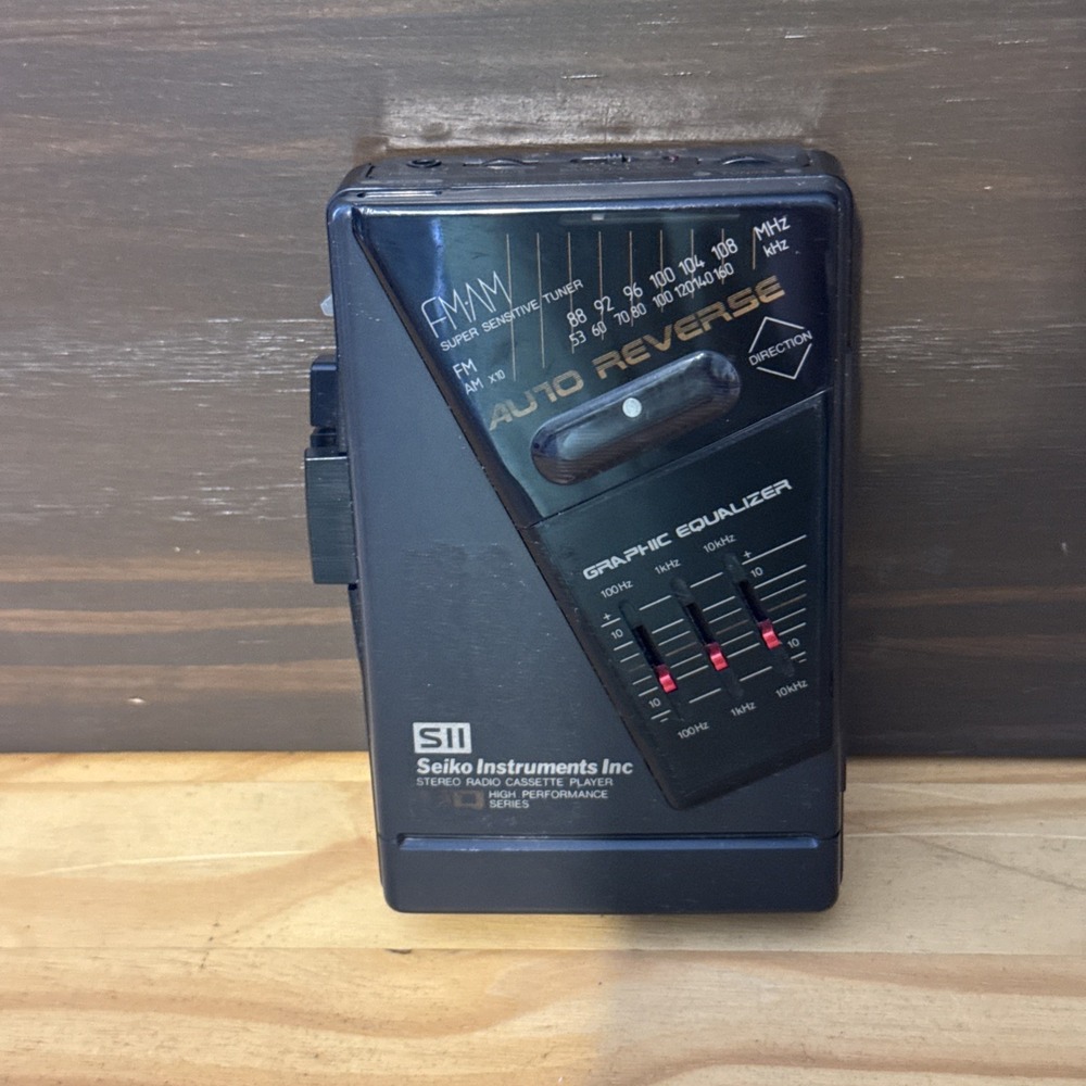 Seiko Instruments SII Radio Cassette Player KX-17AFQRB Auto Reverse Graphic EQ